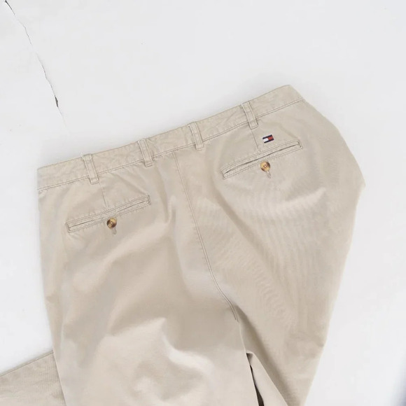 Vintage Tommy Hilfiger Beige Straight Leg Chino Style Pants - Size 38/32 - Picture 5 of 13